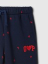 GAP Pantaloni de trening fleece logo army pentru copii GAP