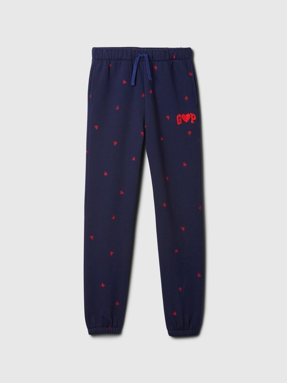 GAP Pantaloni de trening fleece logo army pentru copii GAP