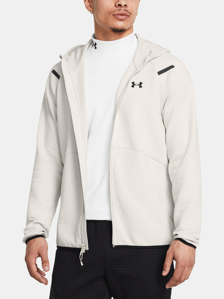 Under Armour Hanorac Under Armour UA Unstoppable Flc FZ HD EU-WHT pentru bărbați