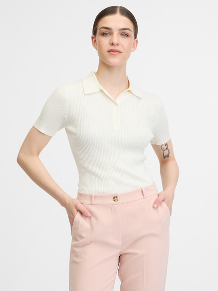 Orsay Tricou alb cu mânecă scurtă pentru femei ORSAY