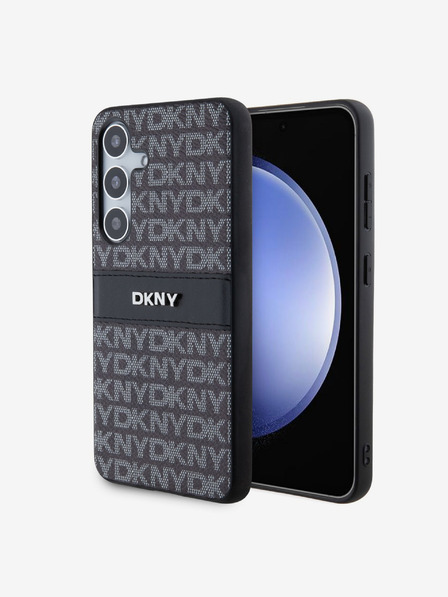 DKNY PC/TPU Repeat Pattern Tonal Stripe Back Cover pentru Samsung S24 negru DKNY
