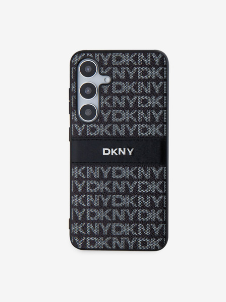 DKNY PC/TPU Repeat Pattern Tonal Stripe Back Cover pentru Samsung S24 negru DKNY