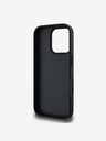 DKNY DKNY PU Leather Repeat Pattern Tonal Stripe Back Cover pentru iPhone 16 Pro Max Black