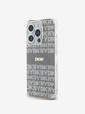 DKNY PC/TPU Repeat Pattern Tonal Stripe Magsafe Back Cover pentru iPhone 13 Pro bej DKNY