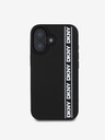 DKNY DKNY 3D cauciuc Repeat Logo Line Back Cover pentru iPhone 16 negru