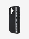 DKNY DKNY 3D cauciuc Repeat Logo Line Back Cover pentru iPhone 16 negru