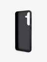 DKNY DKNY PU Leather Checkered Pattern and Stripe Back Cover pentru Samsung Galaxy S24+ Negru