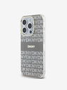 DKNY PC/TPU Repeat Pattern Tonal Stripe Magsafe Back Cover pentru iPhone 13 Pro Max bej DKNY