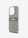 DKNY PC/TPU Repeat Pattern Tonal Stripe Magsafe Back Cover pentru iPhone 13 Pro Max bej DKNY