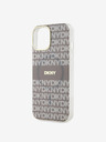 DKNY PC/TPU Repeat Pattern Tonal Stripe Magsafe Back Cover pentru iPhone 14 bej DKNY
