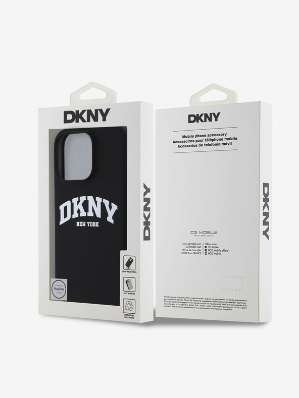 DKNY DKNY Liquid Silicone Arch Logo MagSafe Back Cover pentru iPhone 16 Pro negru