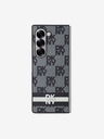 DKNY DKNY PU Leather Checkered Pattern and Stripe Back Cover pentru Samsung Galaxy Z Fold 6 Negru