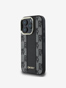 DKNY DKNY PU Leather Checkered Pattern Magsafe Back Cover pentru iPhone 16 Pro Max Negru