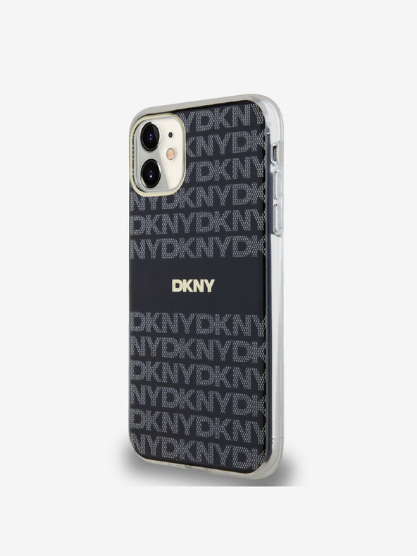 DKNY PC/TPU Repeat Pattern Tonal Stripe Magsafe Back Cover pentru iPhone 11 Negru DKNY