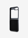 DKNY DKNY PU Leather Checkered Pattern and Stripe Back Cover pentru Samsung Galaxy Z Flip 6 Negru