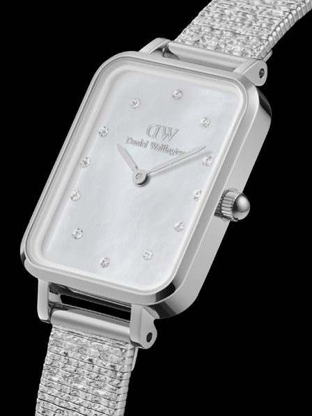 Daniel Wellington Ceas de damă Daniel Wellington Quadro Lumine argintiu