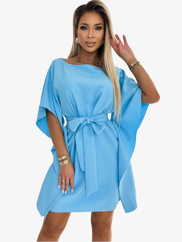 numoco Rochie cu fluture Numoco SOFIA cu cravată în talie