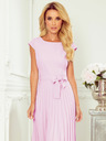 numoco Rochie plisată cu mânecă scurtă - heather deschis Numoco LILA