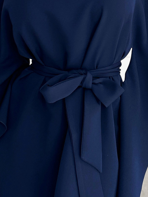 numoco Rochie cu fluture Numoco SOFIA cu cravată în talie