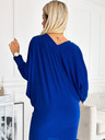 numoco Rochie Batwing - albastru cu sclipici Numoco