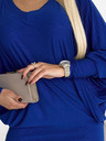 numoco Rochie Batwing - albastru cu sclipici Numoco