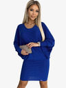 numoco Rochie Batwing - albastru cu sclipici Numoco