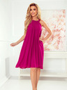 numoco Rochie din șifon cu cravată - fucsia Numoco ALIZEE