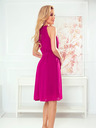 numoco Rochie din șifon cu cravată - fucsia Numoco ALIZEE