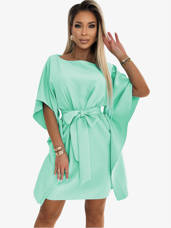 numoco Rochie cu fluture Numoco SOFIA cu cravată în talie