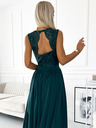 numoco Rochie lungă cu decolteu din dantelă - verde Numoco LEA