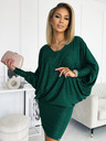 numoco Rochie Batwing - verde cu sclipici Numoco