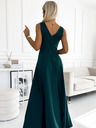 numoco Rochie lungă elegantă cu decolteu - verde Numoco CINDY