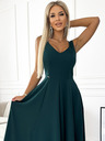 numoco Rochie lungă elegantă cu decolteu - verde Numoco CINDY