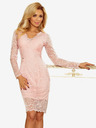 numoco Rochie din dantelă cu decolteu - roz pastel Numoco