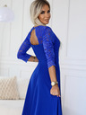 numoco Rochie lungă elegantă din dantelă cu decolteu în formă de inimă - albastru Numoco AMBER