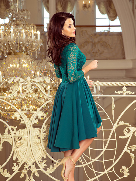 numoco Rochie exclusivistă cu dantelă - verde Numoco NICOLLE