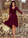 numoco Rochie exclusivistă cu dantelă - prună Numoco NICOLLE