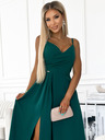 numoco Rochie maxi lungă elegantă fără bretele - verde Numoco CHIARA