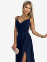 numoco Rochie maxi elegantă cu bretele - albastru închis Numoco CHIARA