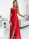 numoco Rochie lungă din satin cu decupaj la spate - roșu Numoco PERLA