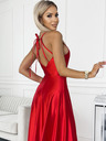 numoco Rochie lungă din satin cu decupaj la spate - roșu Numoco PERLA