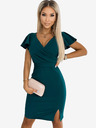numoco Rochie NINA cu decolteu creion - verde Numoco NINA