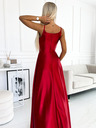 numoco Rochie maxi elegantă din satin cu bretele - roșu Numoco CHIARA