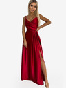 numoco Rochie maxi elegantă din satin cu bretele - roșu Numoco CHIARA