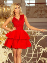 numoco Rochie exclusivistă cu decolteu din dantelă - roșu Numoco CHARLOTTE