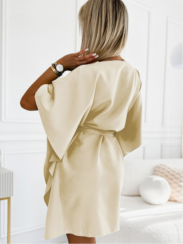 numoco Rochie cu fluture Numoco SOFIA cu cravată în talie