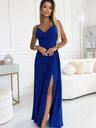 numoco Rochie maxi elegantă fără bretele - albastru cu sclipici Numoco CHIARA