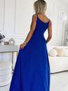 numoco Rochie maxi elegantă fără bretele - albastru cu sclipici Numoco CHIARA
