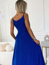 numoco Rochie maxi elegantă fără bretele - albastru cu sclipici Numoco CHIARA