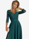 numoco Rochie lungă elegantă din dantelă cu decolteu - verde Numoco AMBER